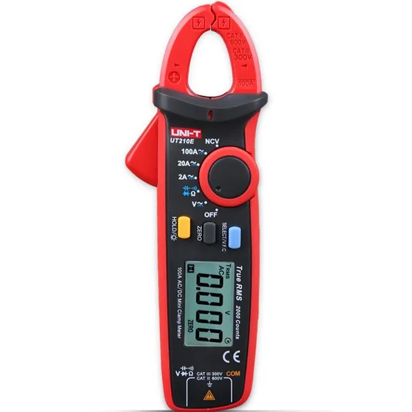 UT210E Digital Auto Range 2000Counts True RMS Clamp Multimeter Clamp Meter Ammeter Voltmeter Resistance Capacitance Tester
UT210E Digital Auto Range 2000Counts True RMS Clamp Multimeter Clamp Meter Ammeter Voltmeter Resistance Capacitance Tester