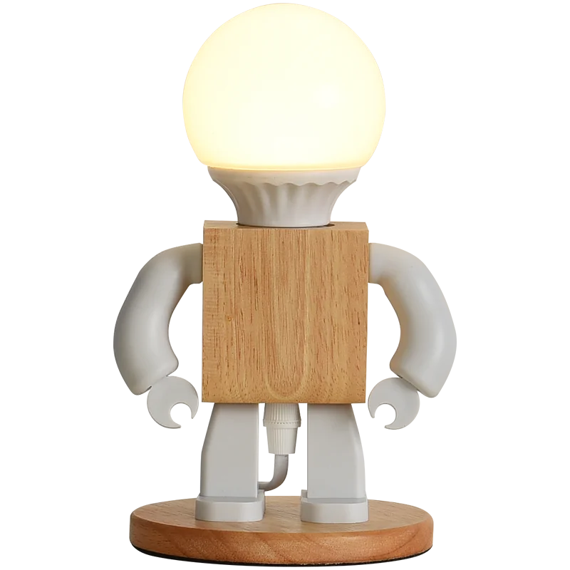 Creative table lamp wood decoration robot warm romantic Nordic bedroom bedside LED simple study lamp
Creative table lamp wood decoration robot warm romantic Nordic bedroom bedside LED simple study lamp