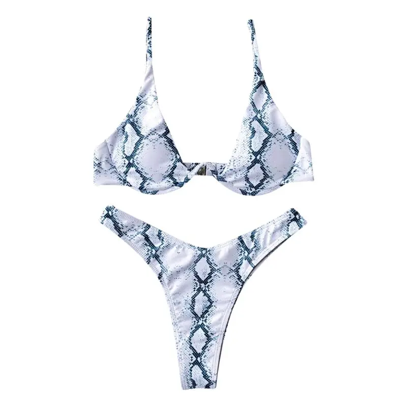 Women Sexy Micro Bikini Set Neon Snakeskin Swimsuit Push Up Underwire Beachwear
Women Sexy Micro Bikini Set Neon Snakeskin Swimsuit Push Up Underwire Beachwear
