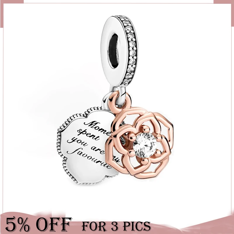 Trendy 925 Sterling Silver Beads Two Tone Rose Dangle Charm Fit Original Pandora Bracelet Women DIY Jewelry Mother's Day Gift
Trendy 925 Sterling Silver Beads Two Tone Rose Dangle Charm Fit Original Pandora Bracelet Women DIY Jewelry Mother's Day Gift