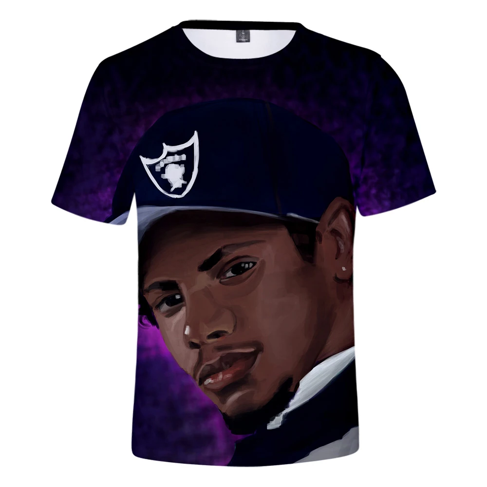 Футболка Eazy E мужская с принтом Gangsta Rap модная тенниска короткими рукавами уличная