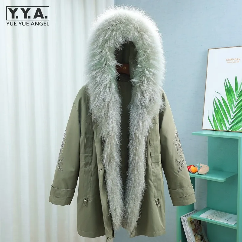 Winter Women Thick Real Rabbit Fur Lining Midi Long Jacket Fox Fur Collar Hoodie Parka Ladies Casual Overcoat Steetwear Parkas
Winter Women Thick Real Rabbit Fur Lining Midi Long Jacket Fox Fur Collar Hoodie Parka Ladies Casual Overcoat Steetwear Parkas