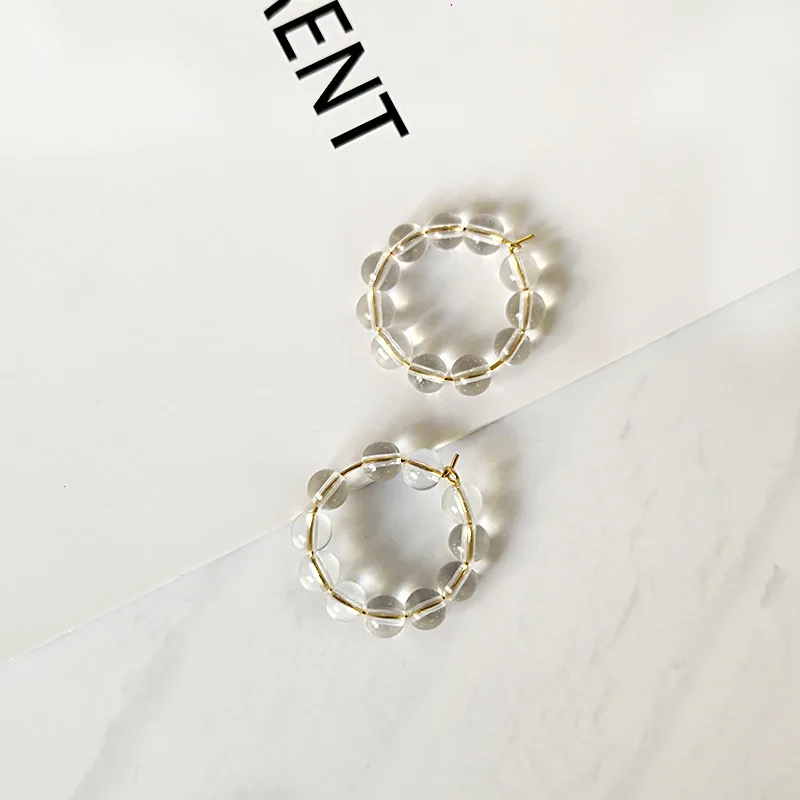 3 Designs Shiny Glass Crystal Ball Hoop Earrings Transparent Earrings Circle Long Hoops Bohemia Earrings for Women Party Jewelry
3 Designs Shiny Glass Crystal Ball Hoop Earrings Transparent Earrings Circle Long Hoops Bohemia Earrings for Women Party Jewelry