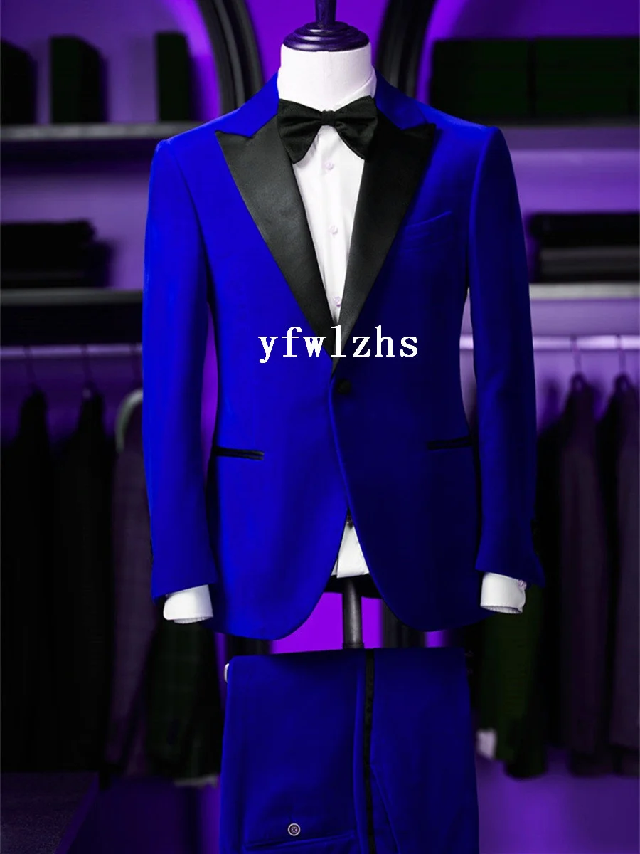 Handsome Velveteen Groomsmen Peak Lapel Groom Tuxedos Men Suits Wedding/Prom/Dinner Best Blazer(Jacket+Pants+Tie) 086
Handsome Velveteen Groomsmen Peak Lapel Groom Tuxedos Men Suits Wedding/Prom/Dinner Best Blazer(Jacket+Pants+Tie) 086