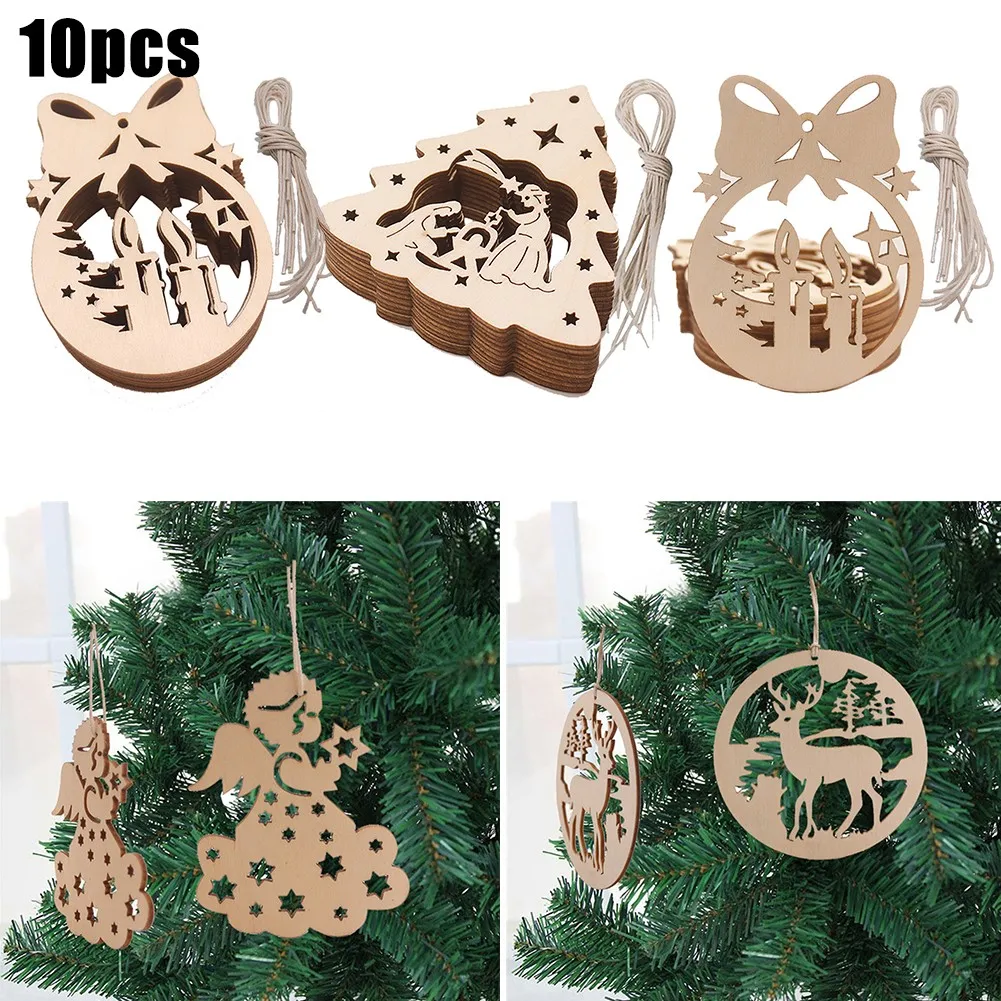 10pcs Wooden Christmas Decorations Plain Wooden Craft Ornament Hanging Ornaments Pendant Xmas Home Decor
10pcs Wooden Christmas Decorations Plain Wooden Craft Ornament Hanging Ornaments Pendant Xmas Home Decor
