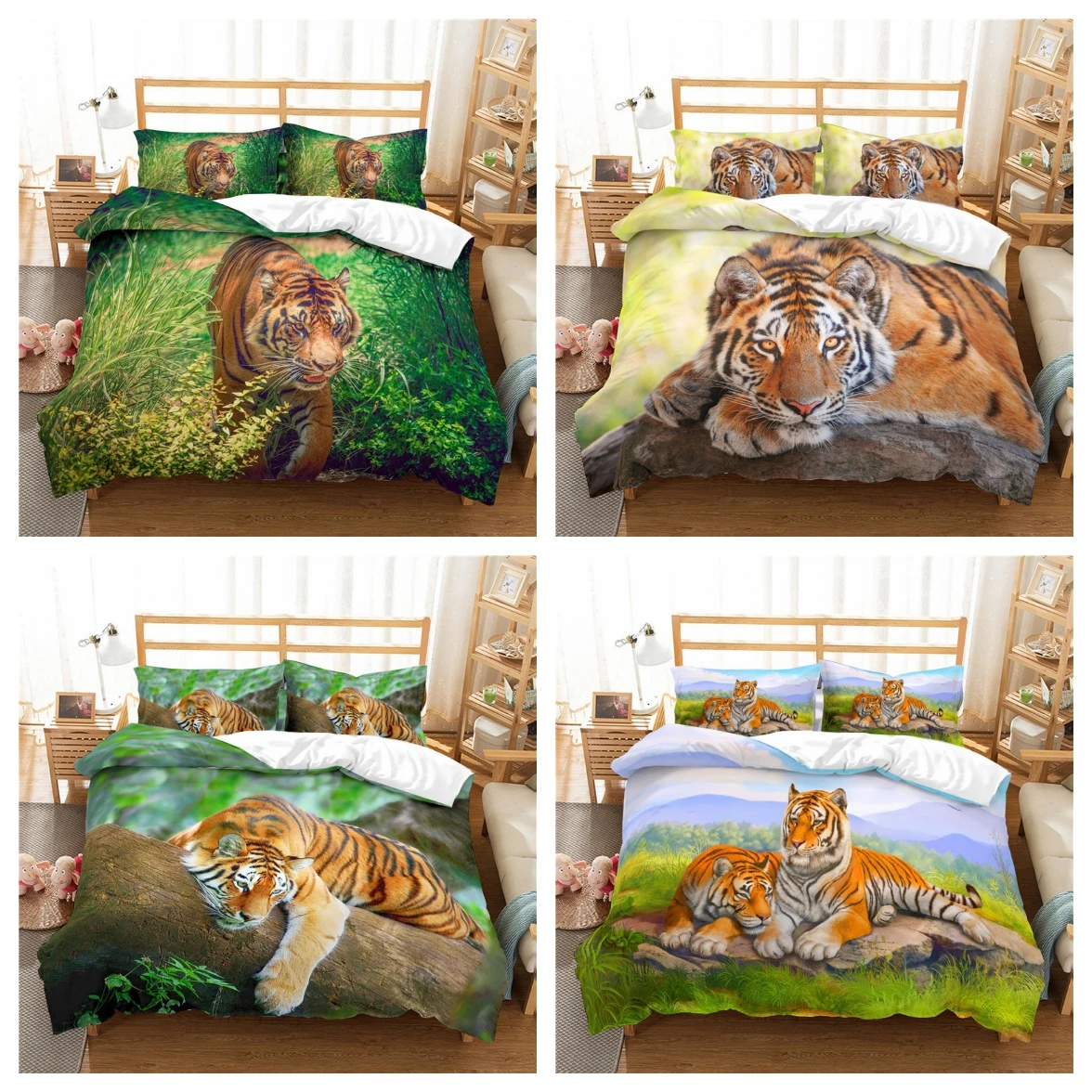 2021 New Pattern 3d Digital Tiger Printing Duvet Cover Set 1 Quilt Cover +1/2 Pillowcases Single Twin Double Full Queen King
2021 New Pattern 3d Digital Tiger Printing Duvet Cover Set 1 Quilt Cover +1/2 Pillowcases Single Twin Double Full Queen King
