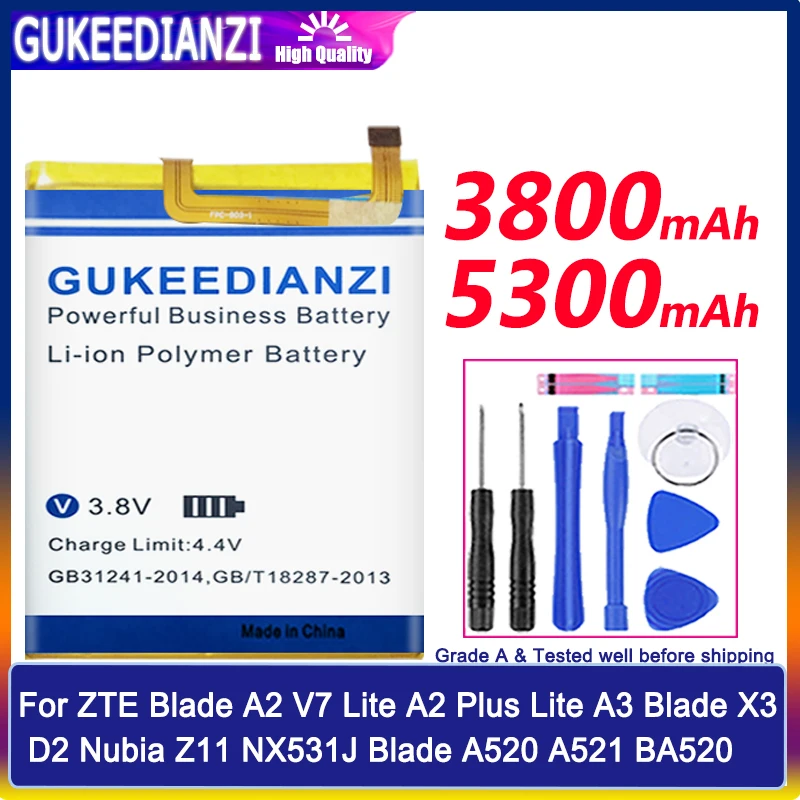 Аккумулятор Li3825T43P3h736037 для ZTE BV0720 Blade A2 / V7 Lite Dual SIM Plus X3 D2 A3 Nubia Z11 NX531J/Blade A521