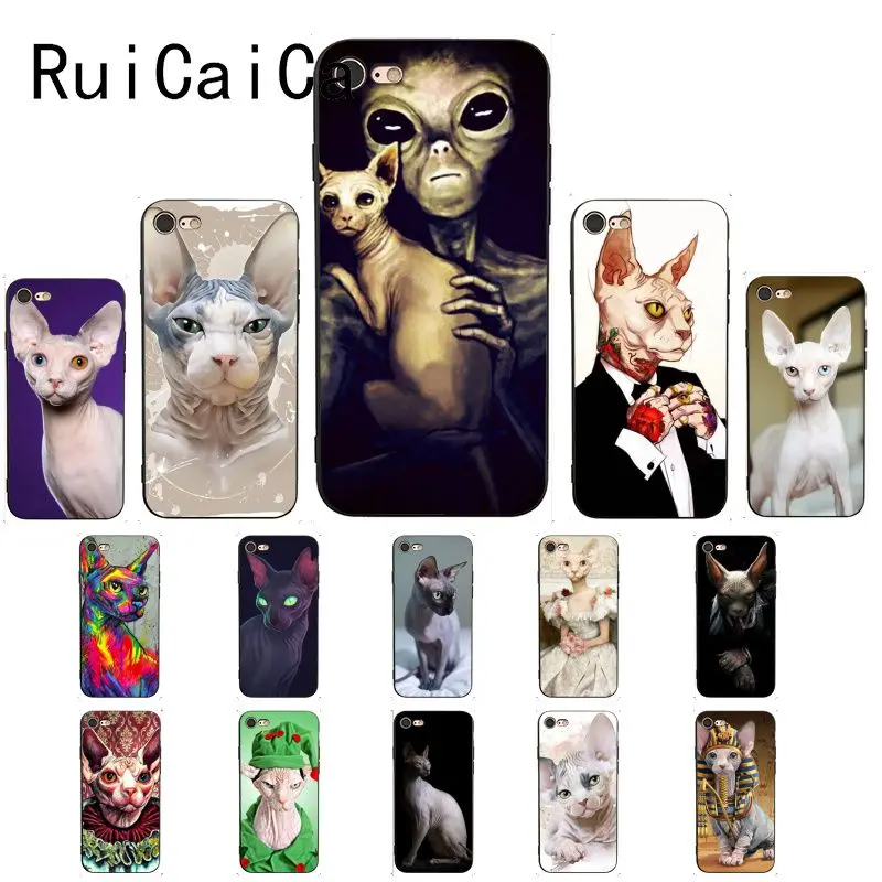 Ruicaica тату Сфинкс Кот ТПУ Мягкий силиконовый чехол для телефона iPhone 6S 6plus 7 7plus 8 8Plus X