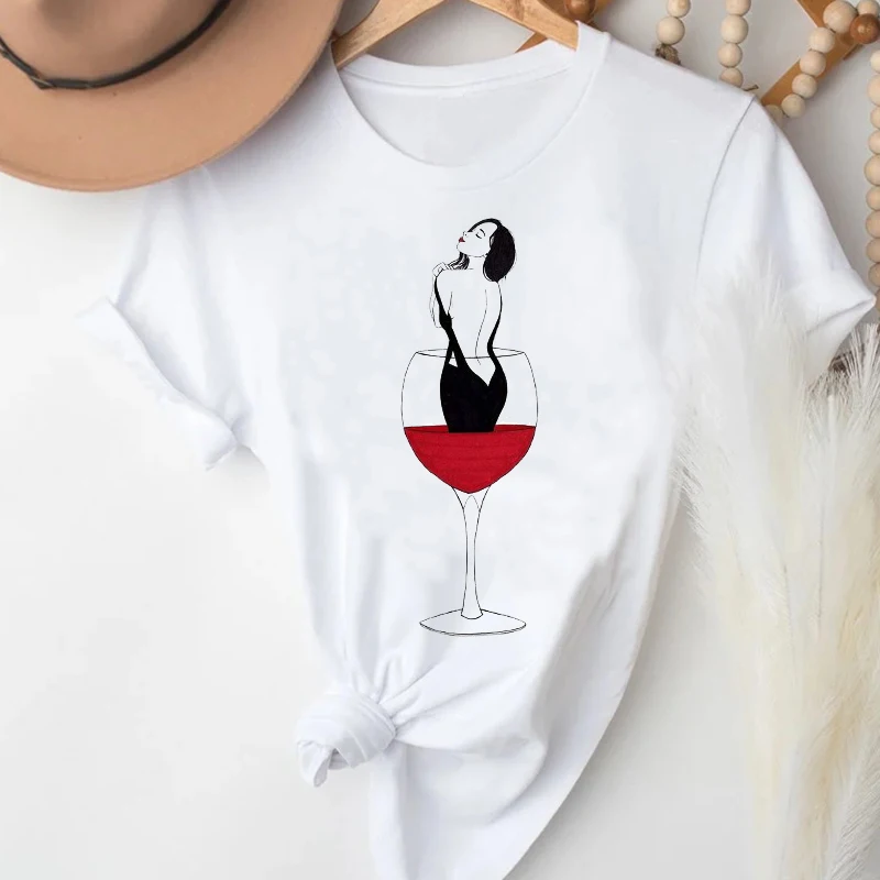 T-shirts for Women Wine Casual Ladies Funny Cartoon Fashion Trend Clothes Graphic Tshirt Top Lady Print Female Tee T-Shirt
T-shirts for Women Wine Casual Ladies Funny Cartoon Fashion Trend Clothes Graphic Tshirt Top Lady Print Female Tee T-Shirt