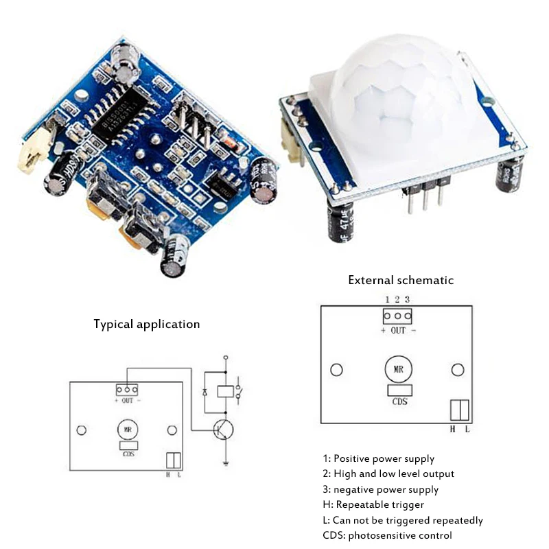 1PC Human Infrared Sensor Module Automatic Delay Body Infrared IR Sensor PIR Motion Detector High Sensitivity Adjustabler
1PC Human Infrared Sensor Module Automatic Delay Body Infrared IR Sensor PIR Motion Detector High Sensitivity Adjustabler