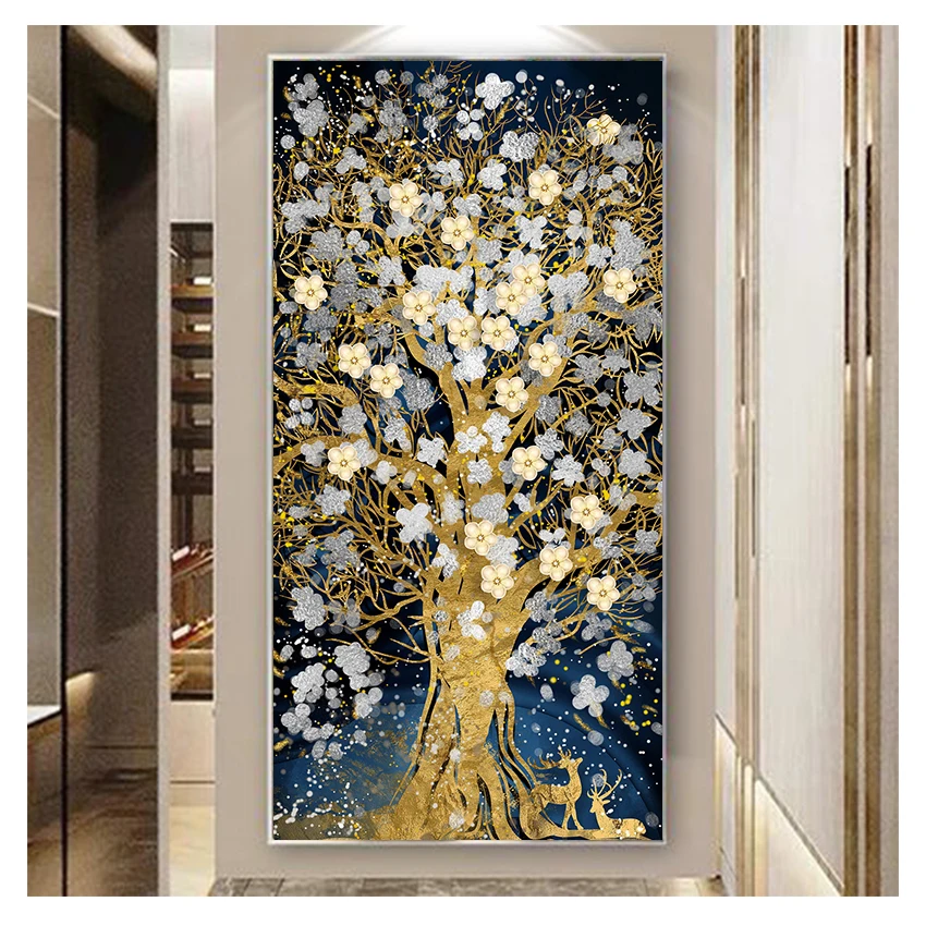 Картина для гостиной в скандинавском стиле Большой абстрактный Рисунок оленя