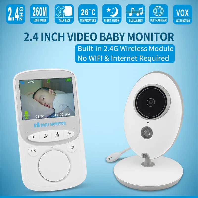 2021 New 2.4 inch Wireless Video Baby Monitor Color Camera Intercom Night Vision Temperature Monitoring Babysitter Nanny
2021 New 2.4 inch Wireless Video Baby Monitor Color Camera Intercom Night Vision Temperature Monitoring Babysitter Nanny
