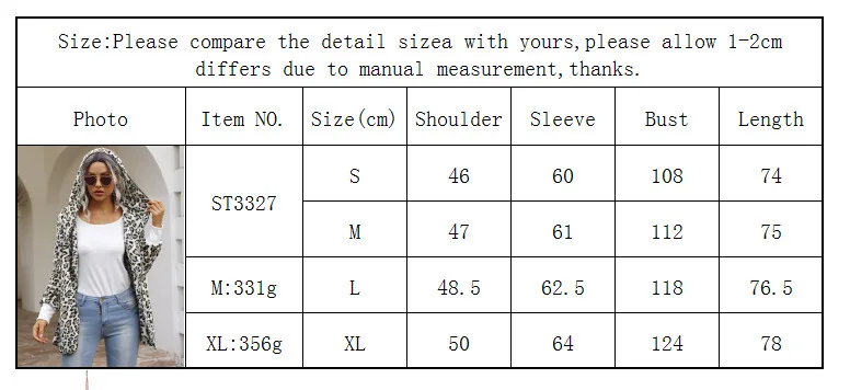 Leopard Printed Hoodies For Women's Autumn Winter Warm Plush Long Sleeve Hooded Tops Loose Sweatshirt Cardigan Coat Jackets
Leopard Printed Hoodies For Women's Autumn Winter Warm Plush Long Sleeve Hooded Tops Loose Sweatshirt Cardigan Coat Jackets