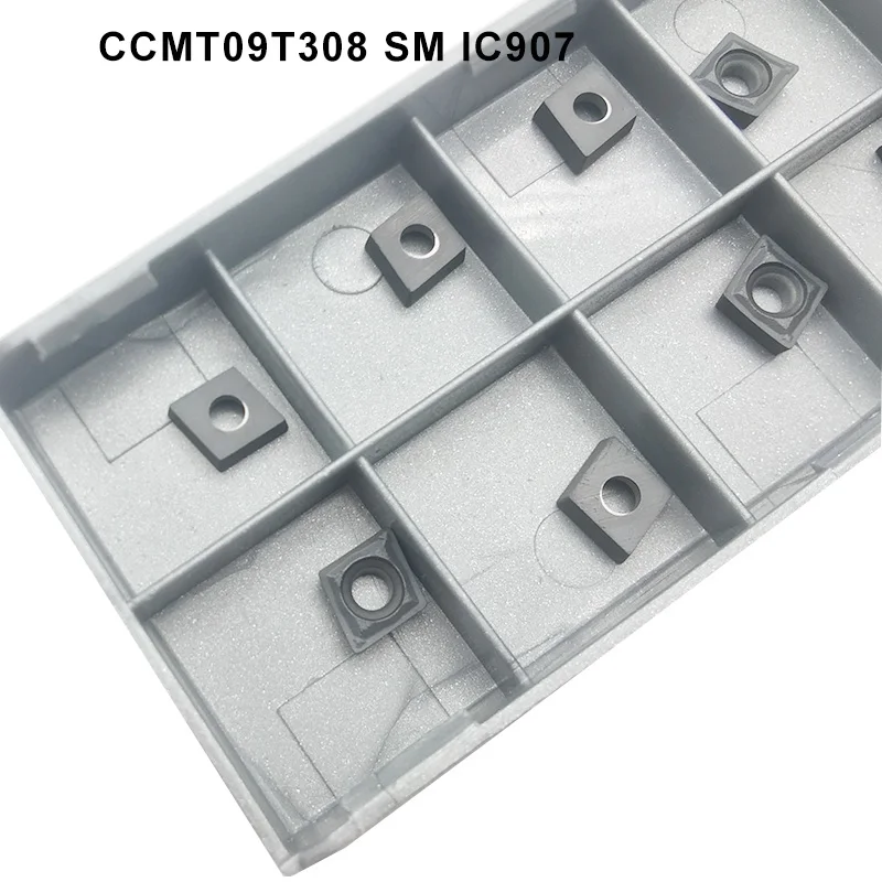Вставка CCMT твердосплавные пластины CCMT09T304 SM IC907 IC908 токарный инструмент лезвия