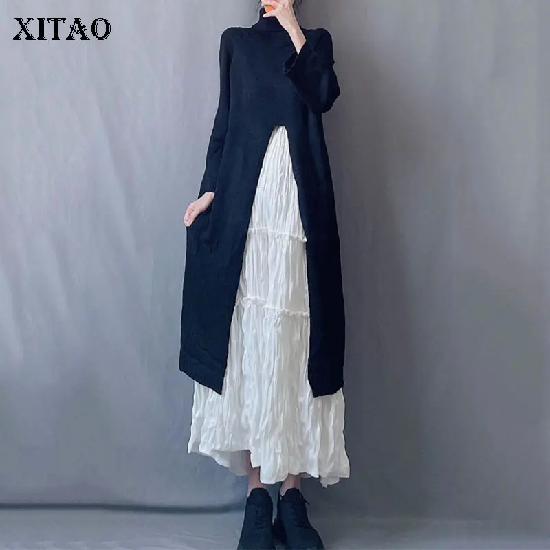 XITAO/осеннее платье с разрезом и высокой талией; Новинка; Модный простой однотонный Универсальный пуловер с высоким воротником; Темпераментн...
XITAO/осеннее платье с разрезом и высокой талией; Новинка; Модный простой однотонный Универсальный пуловер с высоким воротником; Темпераментн...