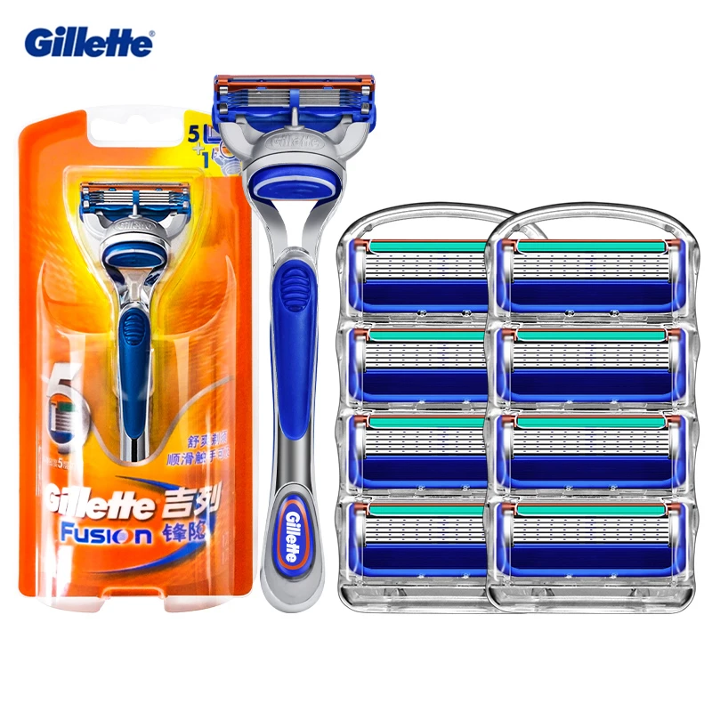 

Бритва Hot Fusion, 1 рукоятка + N лезвий, Gillette, профессиональная Бритва для мужчин, для бритья волос на лице, удобное 5-слойное лезвие, 100%, импорт из Г...