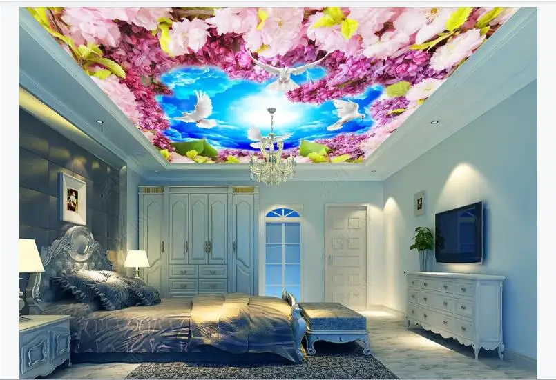 Modern Ceiling Wallpaper 3D Living Room Bedroom Ceiling Decoration sky dove flowers Grils Room Wallpapers
Modern Ceiling Wallpaper 3D Living Room Bedroom Ceiling Decoration sky dove flowers Grils Room Wallpapers