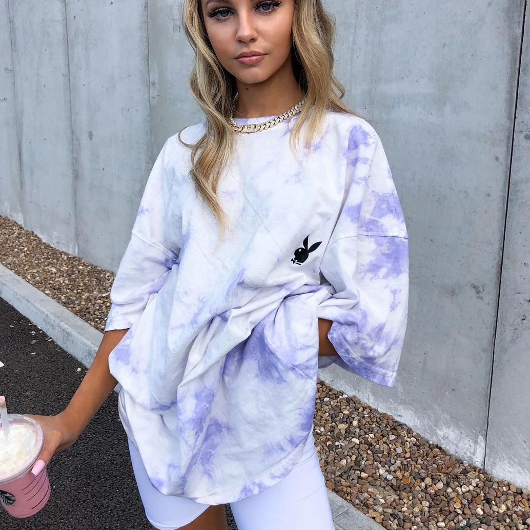 Chic Rabbit Head Vintage Tie Dye Oversized T Shirts Woman Tshirts O-neck American 2021 Summer Plus Size Tops Korean Fashion Tees
Chic Rabbit Head Vintage Tie Dye Oversized T Shirts Woman Tshirts O-neck American 2021 Summer Plus Size Tops Korean Fashion Tees