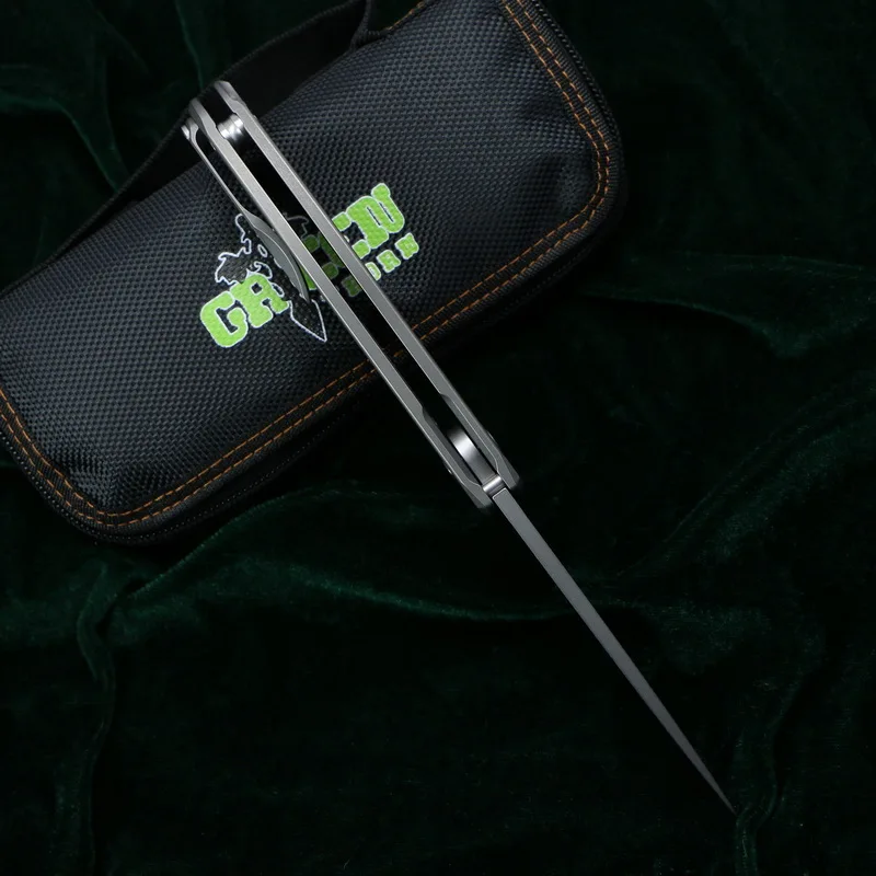 Green thorn Flipper F95 K110 стальной Nudist титановая ручка карманный складной нож для кемпинга