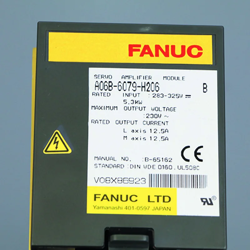 A06B-6079-H206 FANUC Servo Drive Amplifier CNC Control Amp
A06B-6079-H206 FANUC Servo Drive Amplifier CNC Control Amp