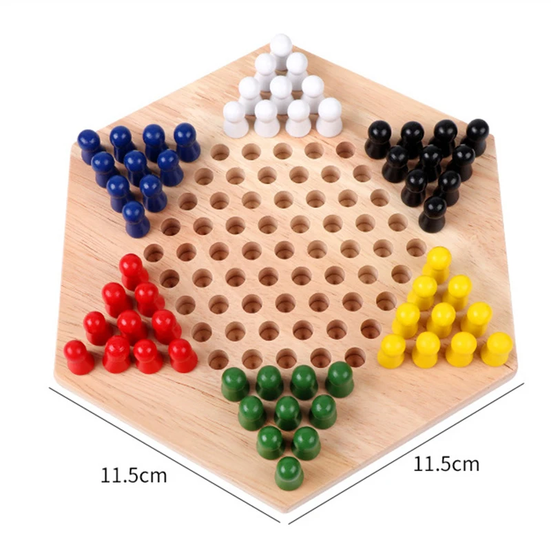 Chinese Checker Game Set Wooden Chess Board Game Kids Classic Halma Party Checkers Set Strategy Family Game Pieces backgammon
Chinese Checker Game Set Wooden Chess Board Game Kids Classic Halma Party Checkers Set Strategy Family Game Pieces backgammon