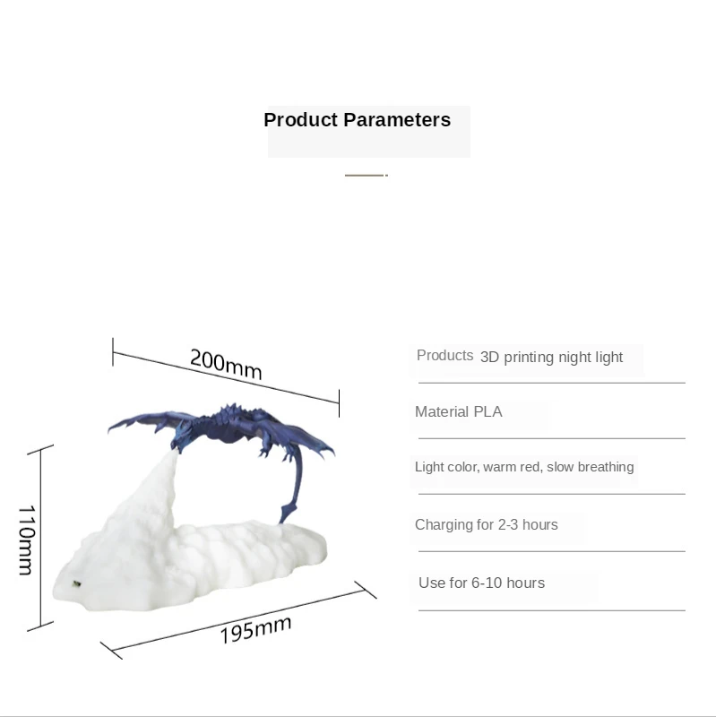3D Printing Fire-Breathing Dragon Night Light Flying Dragon Ornaments Volcanic Lava Lamp Dinosaur Creative Christmas Decoration
3D Printing Fire-Breathing Dragon Night Light Flying Dragon Ornaments Volcanic Lava Lamp Dinosaur Creative Christmas Decoration