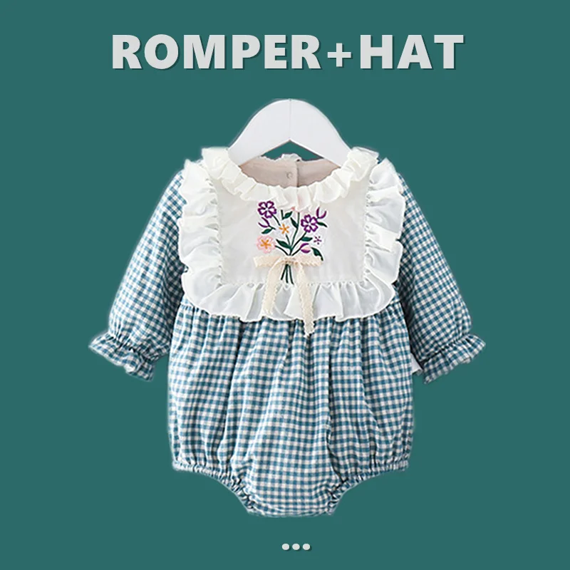 Newborn Baby Girls Plaid Romper Jumpsuit Children's Cotton Clothes One-Pieces Toddler Lace Bodysuit+Hat Outfits Girls Jumpsuit
Newborn Baby Girls Plaid Romper Jumpsuit Children's Cotton Clothes One-Pieces Toddler Lace Bodysuit+Hat Outfits Girls Jumpsuit