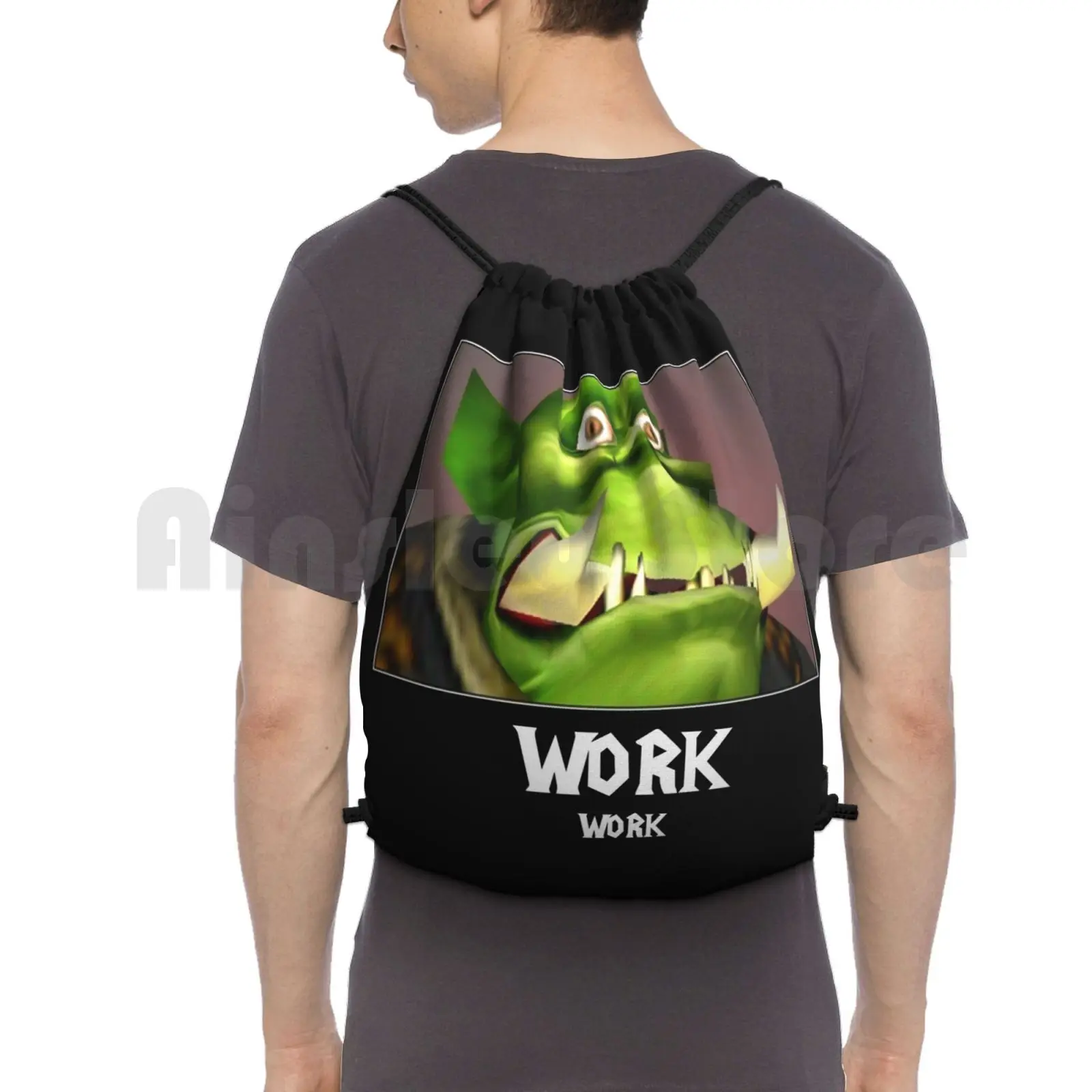 

Work Work-Wc3 Backpack Drawstring Bags Gym Bag Waterproof Wc3 Wow World Of Work Work Work Azeroth Thrall Kalimdor