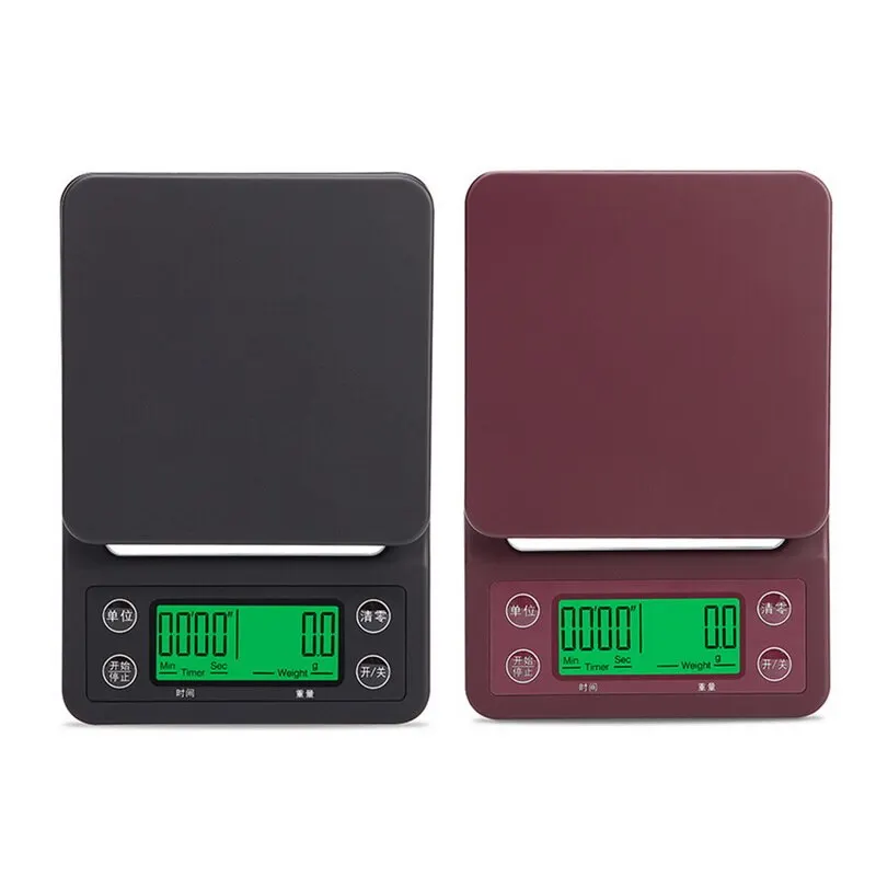 Junejour 3kg/0.1g 5kg/0.1g Drip Scale With Timer Portable Digital Kitchen High Precision LCD Electronic Scales | Инструменты