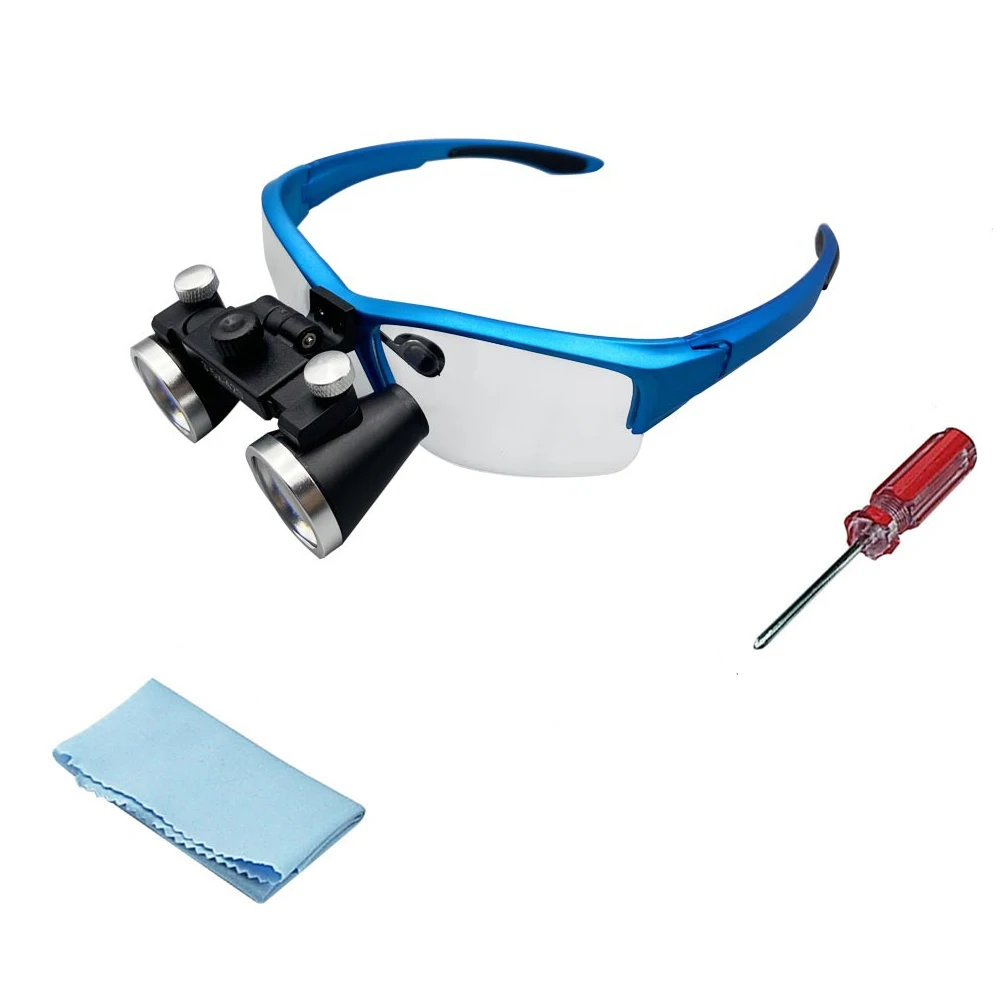 3.5X420mm Portable Optical Glass Dental Loupes Dentist Surgical Magnifier Medical Magnification Binocular for Dental Exams Blue
3.5X420mm Portable Optical Glass Dental Loupes Dentist Surgical Magnifier Medical Magnification Binocular for Dental Exams Blue