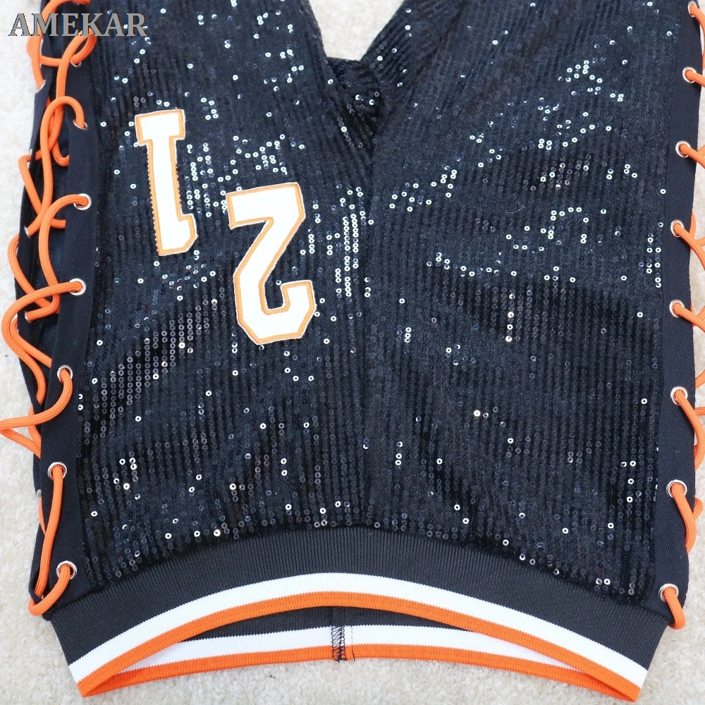 Number Embroidery Lace Up Sequins Two Piece Set Hollow Out Sexy Night Club Party Suit Long Sleeve Crop Top Pencil Pants
Number Embroidery Lace Up Sequins Two Piece Set Hollow Out Sexy Night Club Party Suit Long Sleeve Crop Top Pencil Pants