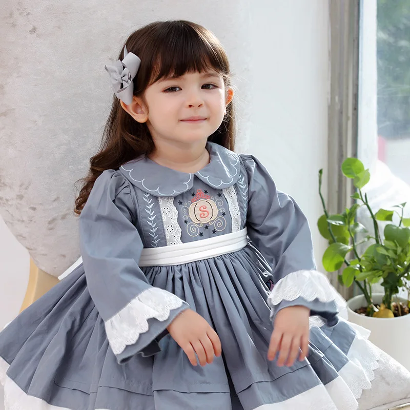 Autumn New Children Wedding Party Clothing Princess Dress Grey Long-Sleeved Baby Girls Spanish Style Spring Princess
Autumn New Children Wedding Party Clothing Princess Dress Grey Long-Sleeved Baby Girls Spanish Style Spring Princess