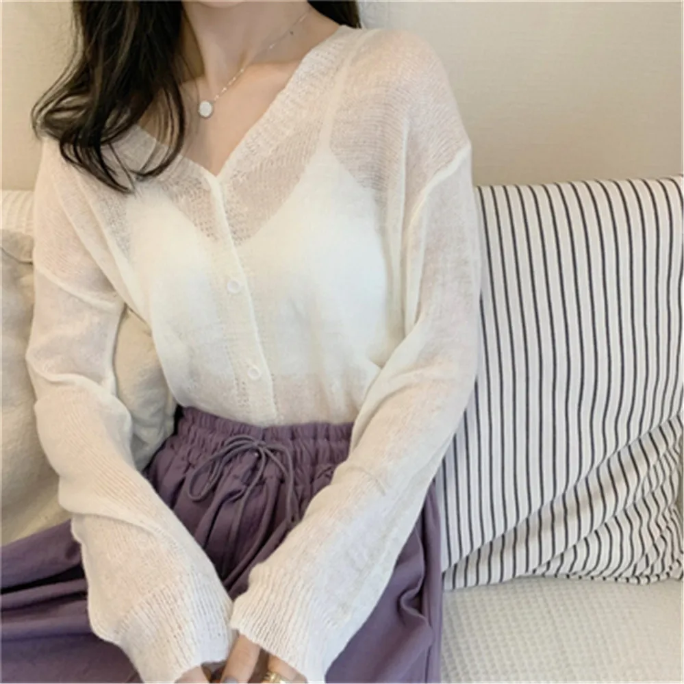 New Women 2020 Summer Short Cardigan Coat Female V Neck Thin Knitted Coats New Pure Color Air Conditioning Casual Tops ZY4941
New Women 2020 Summer Short Cardigan Coat Female V Neck Thin Knitted Coats New Pure Color Air Conditioning Casual Tops ZY4941