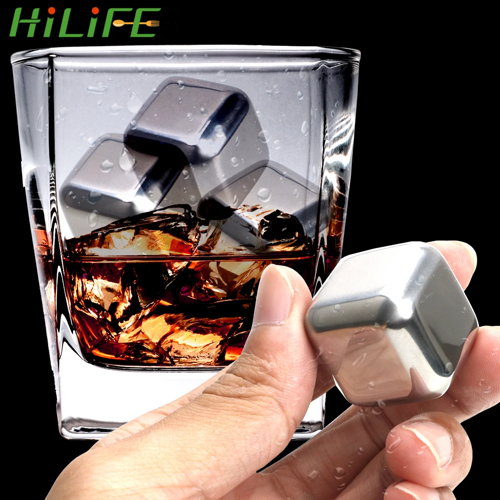 HILIFE быстрозамороженный ледяной камень 1 шт. нержавеющая сталь Пивной Напиток куб