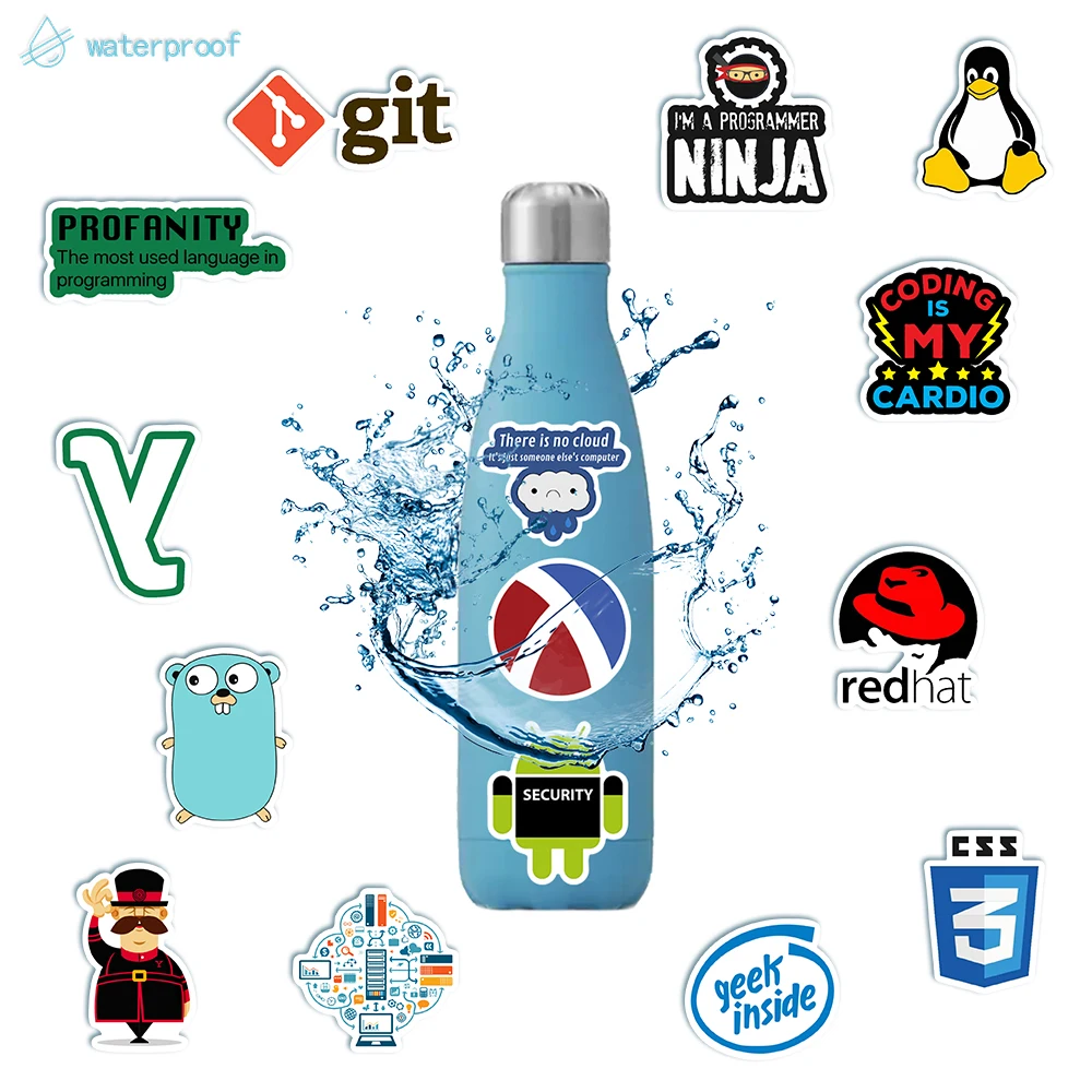 10/50 шт. программатор интернет-Java наклейки Geek Php Docker Html язык программирования