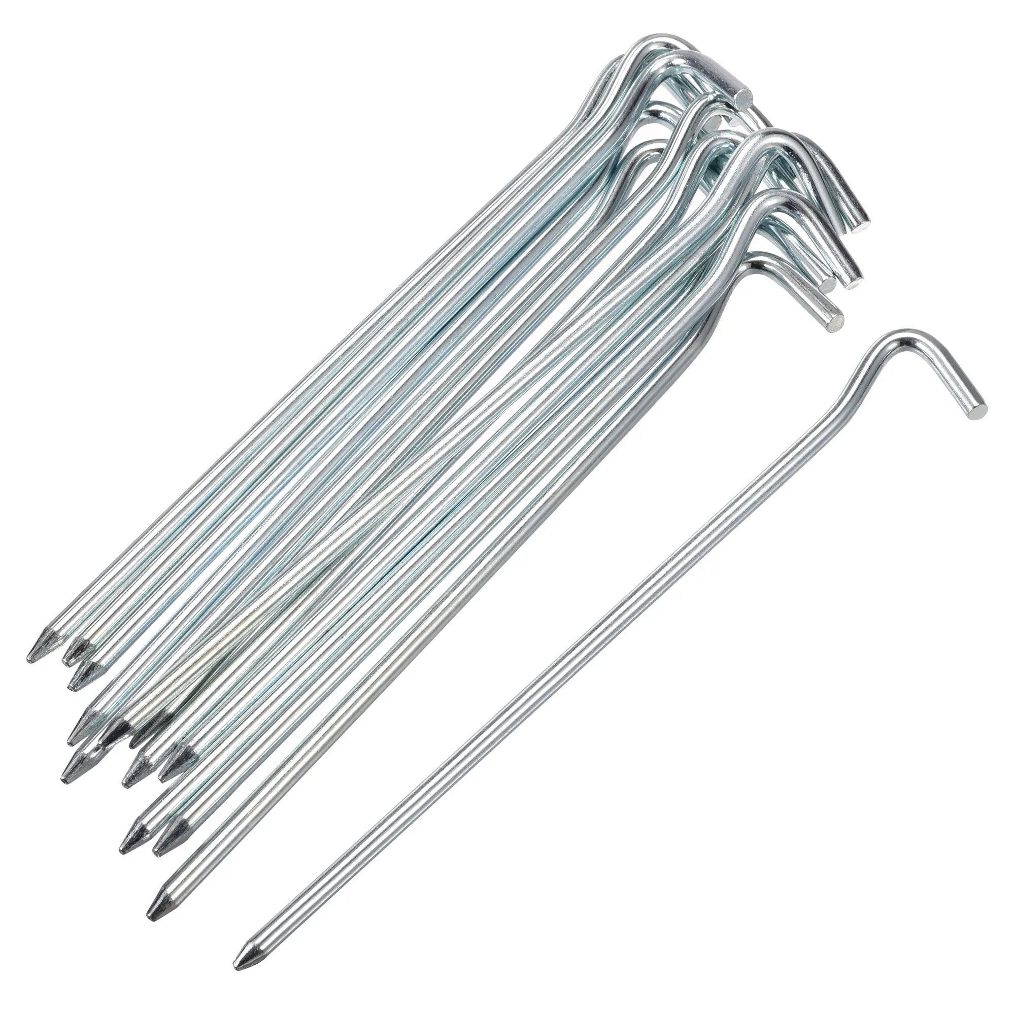 Uxcell Tent Pegs, 8.66" Carbon Steel Tent Stakes with Hook for Camping Garden Edging Fence 12pcs
Uxcell Tent Pegs, 8.66" Carbon Steel Tent Stakes with Hook for Camping Garden Edging Fence 12pcs