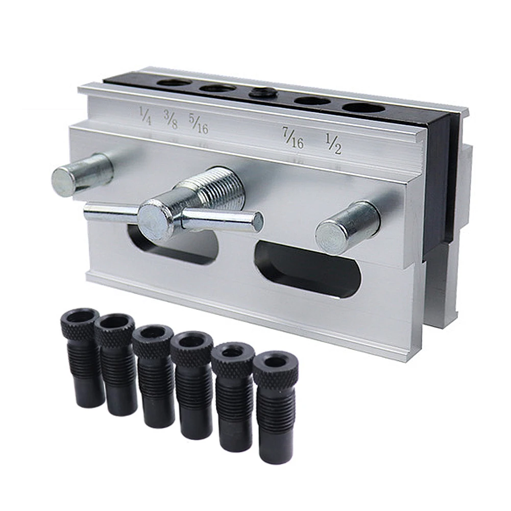 Self-Centering Doweling Jig System 1/4" 3/8" 5/16" 7/16" 1/2" Straight Hole Drill Guide Puncher Locator Jig Woodworking Tools
Self-Centering Doweling Jig System 1/4" 3/8" 5/16" 7/16" 1/2" Straight Hole Drill Guide Puncher Locator Jig Woodworking Tools