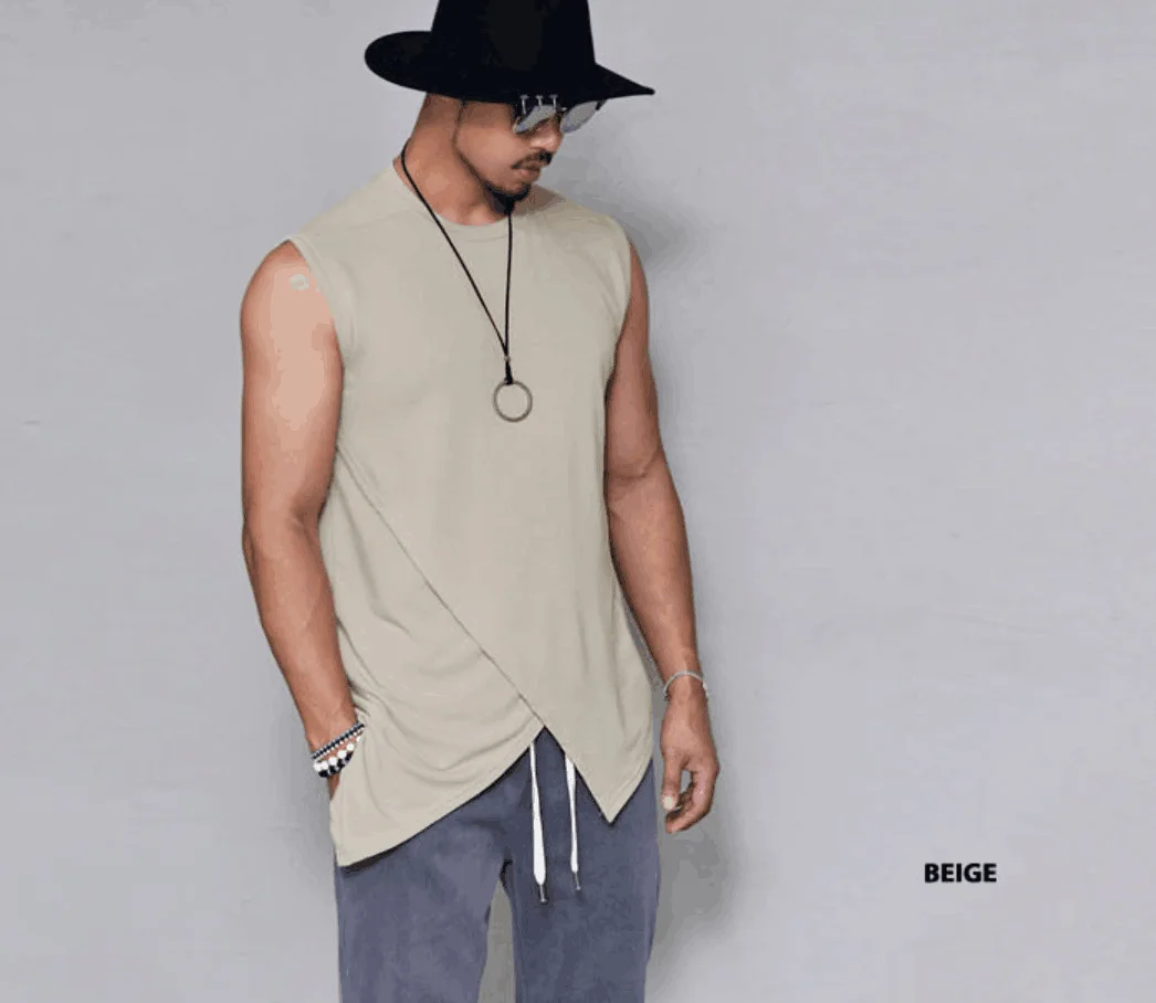 2020 Men's New Round Neck Sleeveless Irregular Hem Vest Hip Hop Men Clothes Men Tank Top Men Fashion Tank Tops Vest
2020 Men's New Round Neck Sleeveless Irregular Hem Vest Hip Hop Men Clothes Men Tank Top Men Fashion Tank Tops Vest