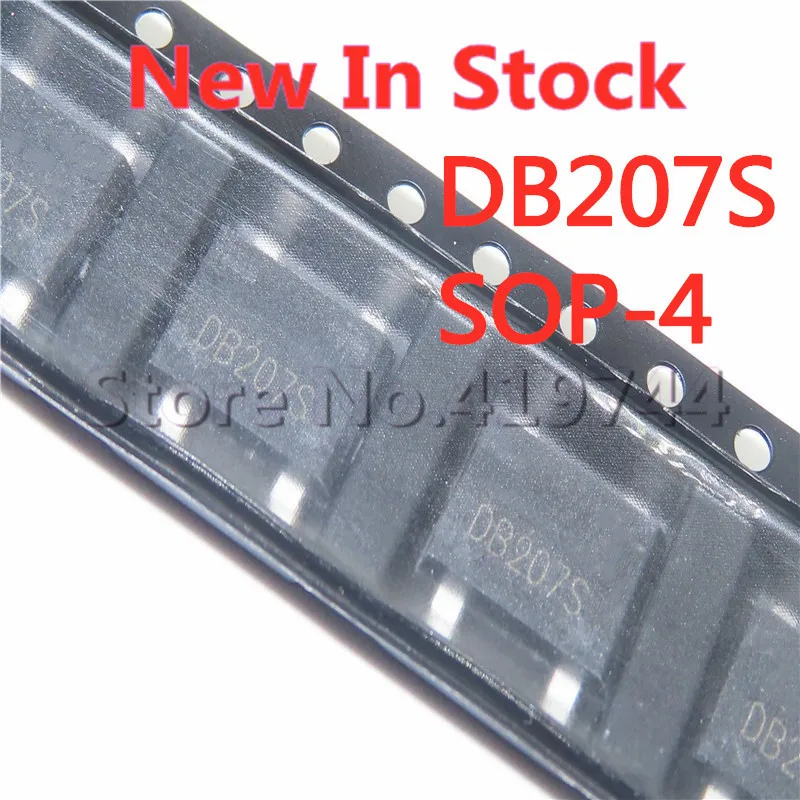 

10PCS/LOT DB207S DF08S DF10S SOP-4 Bridge rectifier stack 1A/2A SMD In Stock NEW In Stock