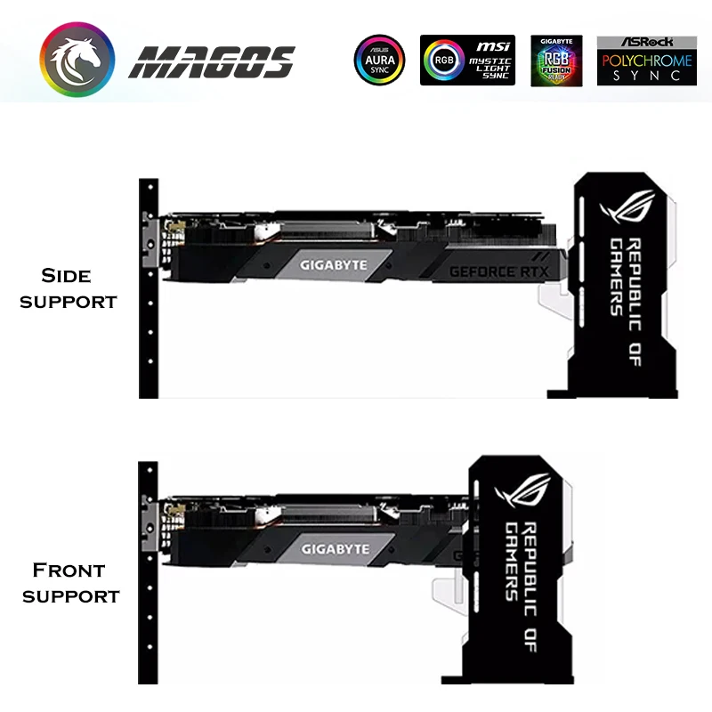 DIY VGA Holder Vertical GPU Bracket Customizable Video Card Support AURA Chassis Water Cooler Custom MOD PC Decoration 5V 3PIN 
DIY VGA Holder Vertical GPU Bracket Customizable Video Card Support AURA Chassis Water Cooler Custom MOD PC Decoration 5V 3PIN