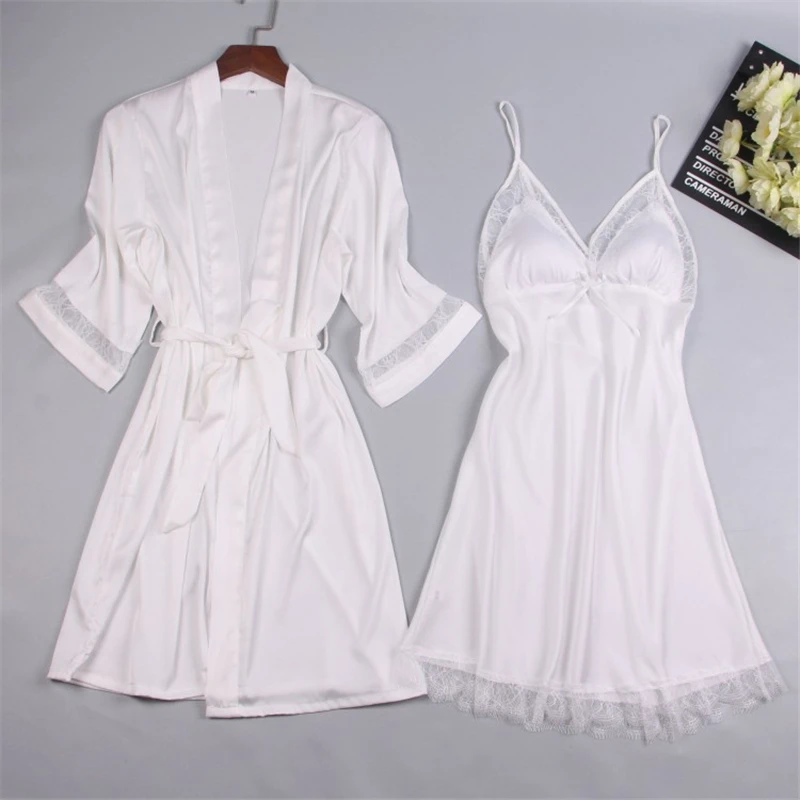 Spring Summer Satin Lace Intimate Comfortable Sleepwear Daily Casual Lounge Home Lingerie Femme Sexy Robe сексуальное белье
Spring Summer Satin Lace Intimate Comfortable Sleepwear Daily Casual Lounge Home Lingerie Femme Sexy Robe сексуальное белье