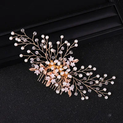 Gold Handmade Rhinestone Bridal Headwear Women Hair Jewelry Luxury Hair Comb For Bride Hair Ornaments Hair Clip
Gold Handmade Rhinestone Bridal Headwear Women Hair Jewelry Luxury Hair Comb For Bride Hair Ornaments Hair Clip