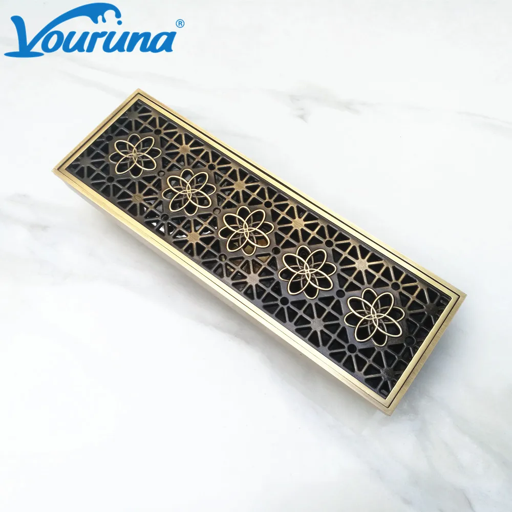 VOURUNA Antique Brass Floor Drain Flower Art Carved Bathroom Drainer Shower Grate
VOURUNA Antique Brass Floor Drain Flower Art Carved Bathroom Drainer Shower Grate