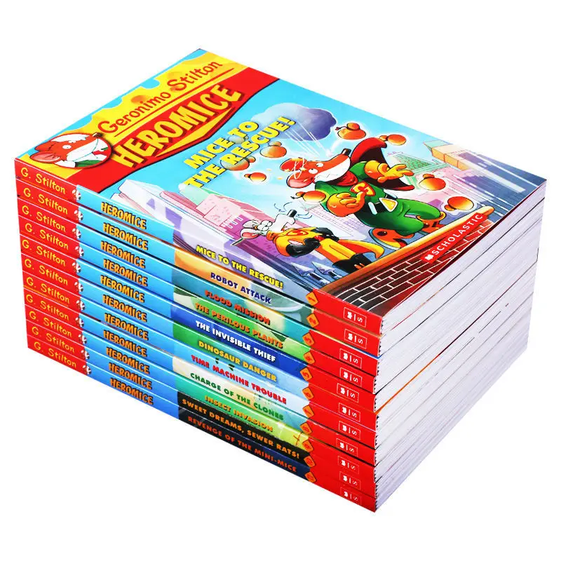 11 Books Picture Geronimo Stilton Heromice Children Reading Book Young-adult Novel English Comic Story For Age 5-12 Kawaii Toys
11 Books Picture Geronimo Stilton Heromice Children Reading Book Young-adult Novel English Comic Story For Age 5-12 Kawaii Toys