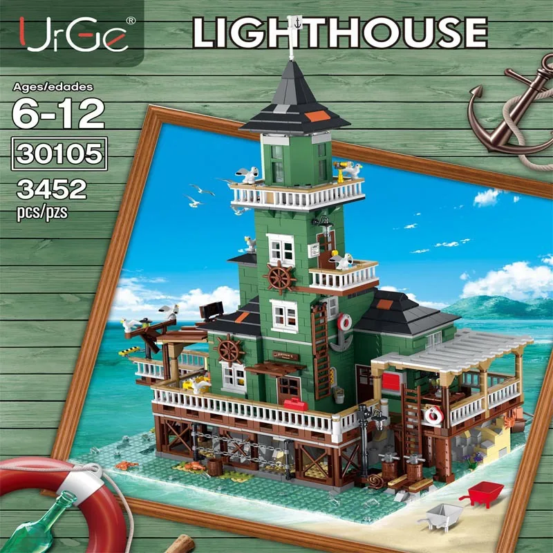 UrGe Fisherman's Hut 30105 Pier Lighthouse Creative City Street View Modular Toy Small Particles Assembled Building Blocks
UrGe Fisherman's Hut 30105 Pier Lighthouse Creative City Street View Modular Toy Small Particles Assembled Building Blocks