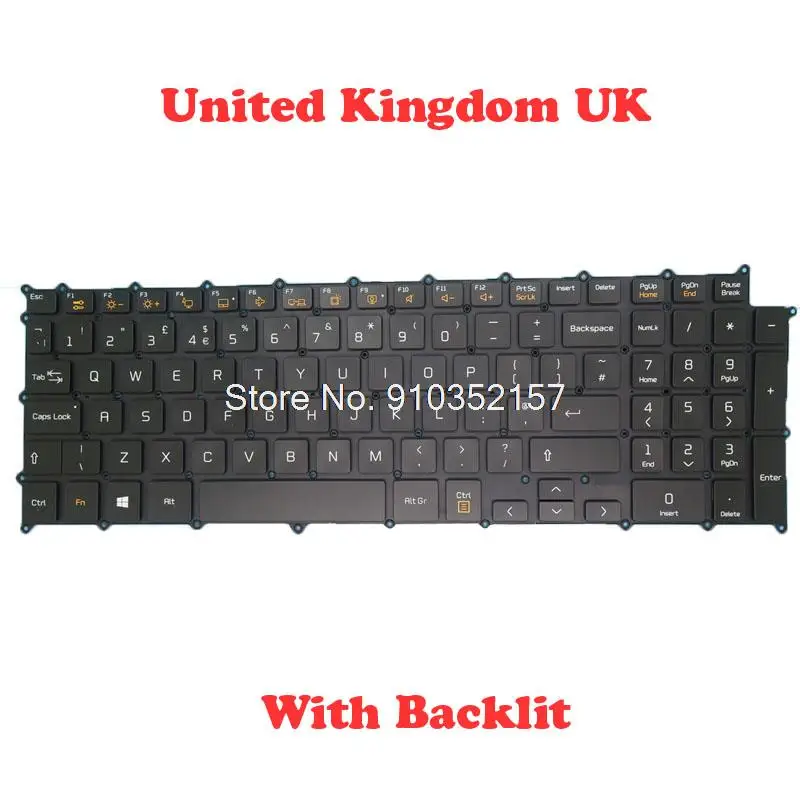 Английская клавиатура для LG 17Z90N 17Z90N-V 17Z90N-N 17Z90N-R AEW74089815 19A6A-UK KT01-19A6AK03UK Соединенное