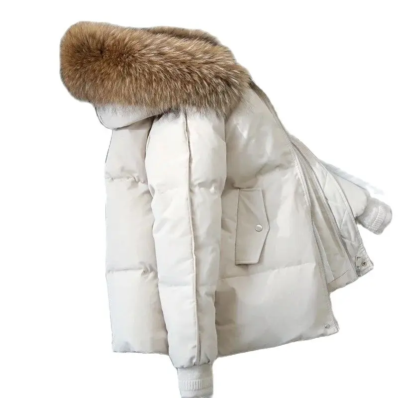 

Overcoat Parka New 2022 Down Cotton Ladies Jacket Winter Short Loose Female Outerwear Zipper Hooded Miss Keep Warm Coat