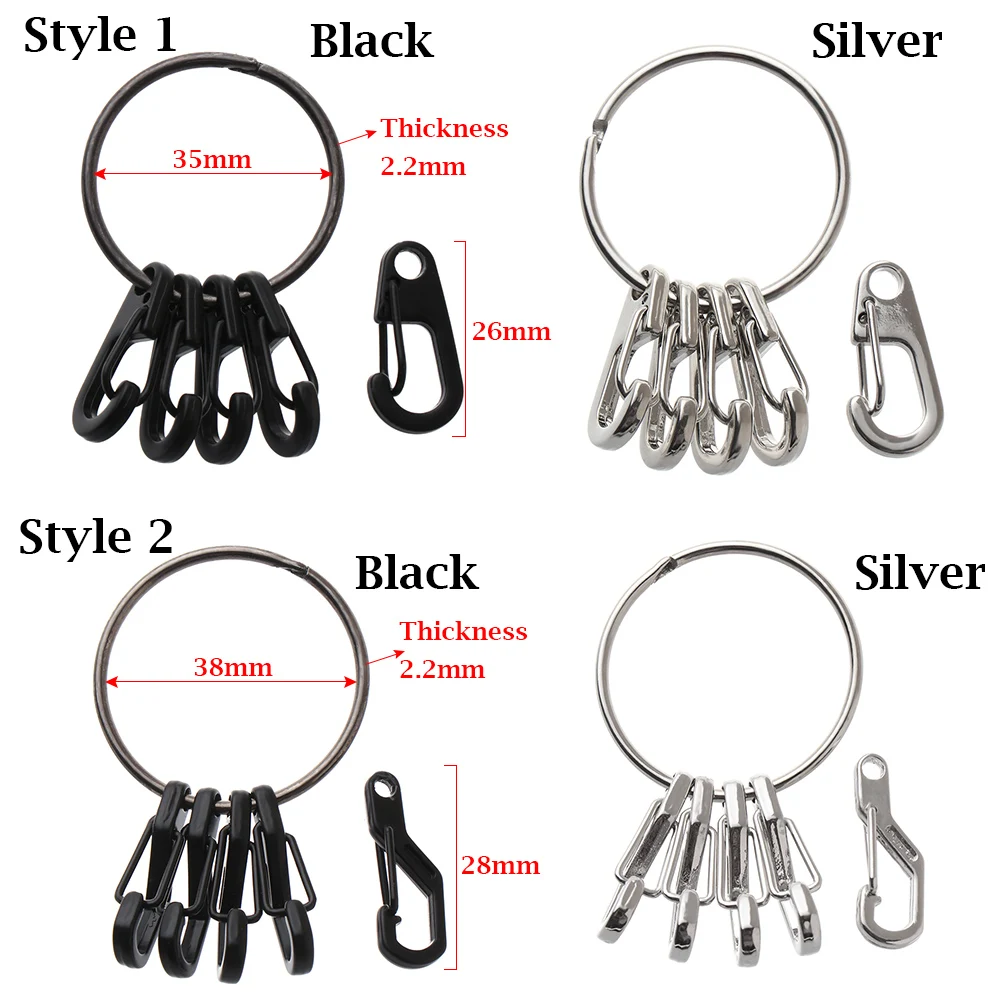 4/5Pcs Keyring Buckle Spring Hook Keyring Set Quick Release Safety Spring Hook Carabiner Key Clip Keychain Outdoor Accessory
4/5Pcs Keyring Buckle Spring Hook Keyring Set Quick Release Safety Spring Hook Carabiner Key Clip Keychain Outdoor Accessory