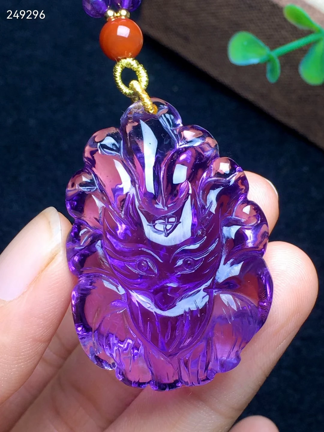 Genuine Natural Amethyst Quartz Purple Pendant 9 Tails Fox Carved Crystal 41.28.14mm Stone Reiki AAAAA
Genuine Natural Amethyst Quartz Purple Pendant 9 Tails Fox Carved Crystal 41.28.14mm Stone Reiki AAAAA