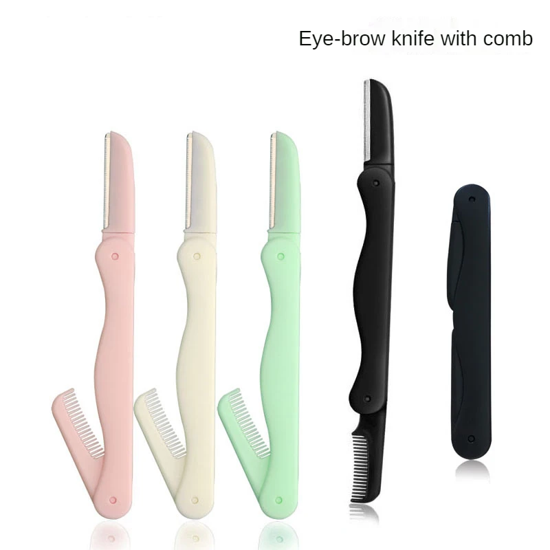 Folding Eyebrow Trimmer Knife Women's Electric Shaver For Face Safety Trimming Scraper With Comb Anti-scratch Makeup Tools 
Folding Eyebrow Trimmer Knife Women's Electric Shaver For Face Safety Trimming Scraper With Comb Anti-scratch Makeup Tools